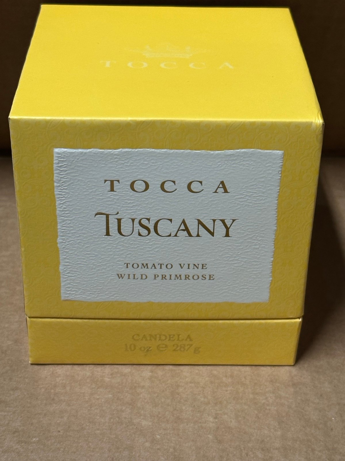 TOCCA TUSCANY TOMATO VINE WILD PRIMROSE 10 OZ CANDLE (BRAND NEW WITH BOX)