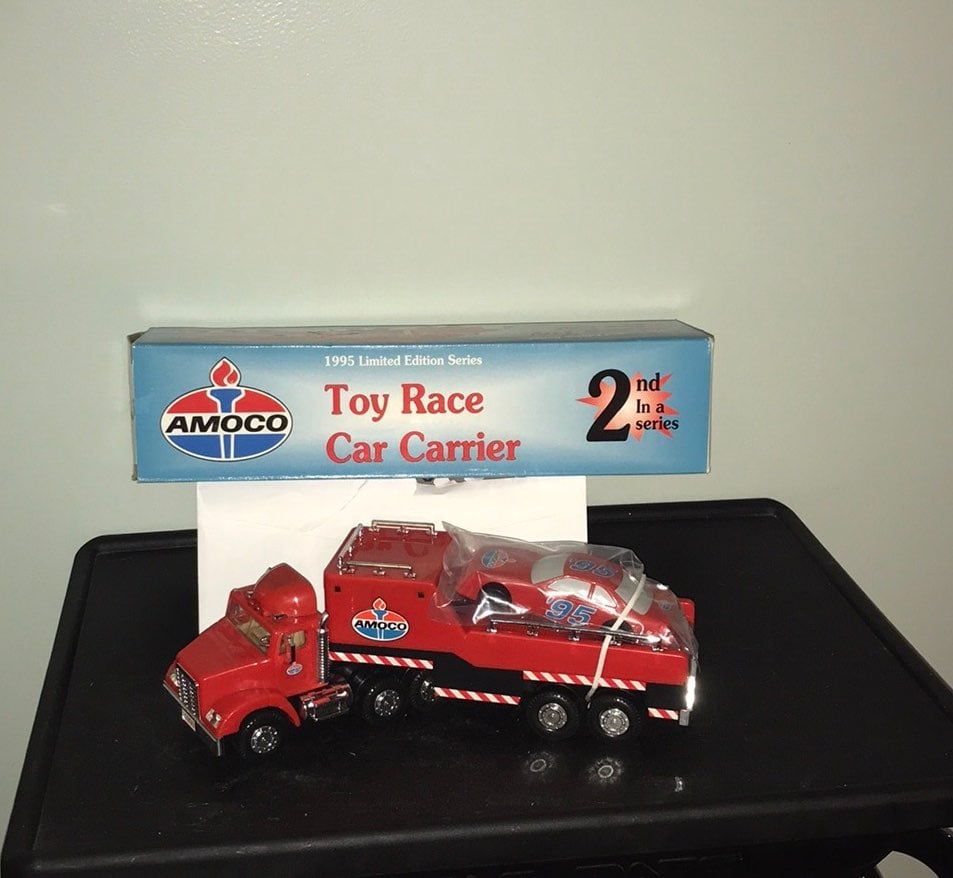 1995 AMOCO TOY CAR CARRIER, NEW