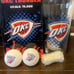 OKC Thunder NBA Sports Crate Chalk Glass Beer Pong Game Team Drink lot of 4