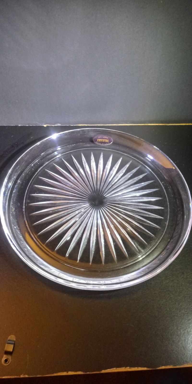 Crystal Plate, 8.5 inches diameter, 24%