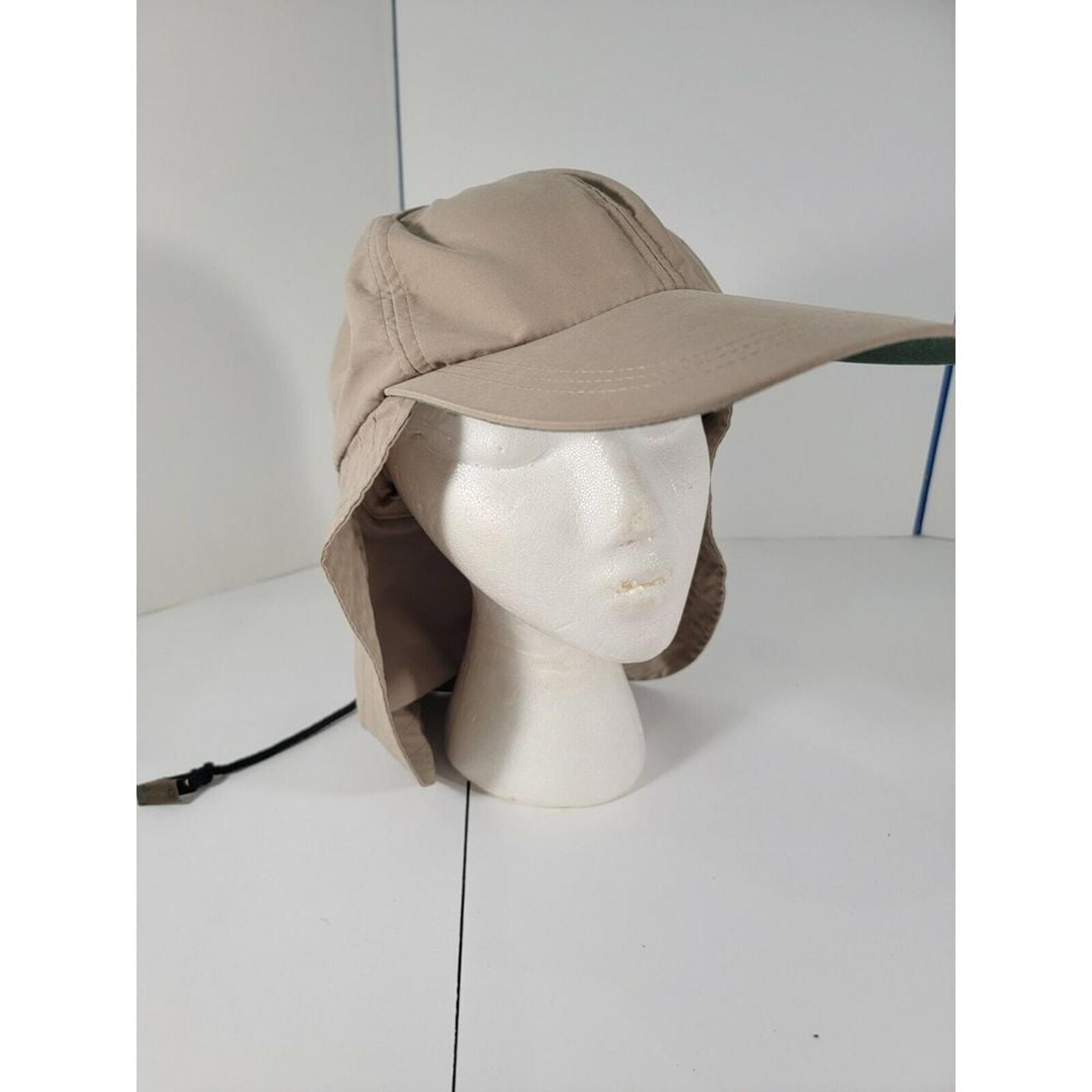Adams Hiking Hat Baseball Cap Beige Tan Sun Beach Outdoors One Size Stretch