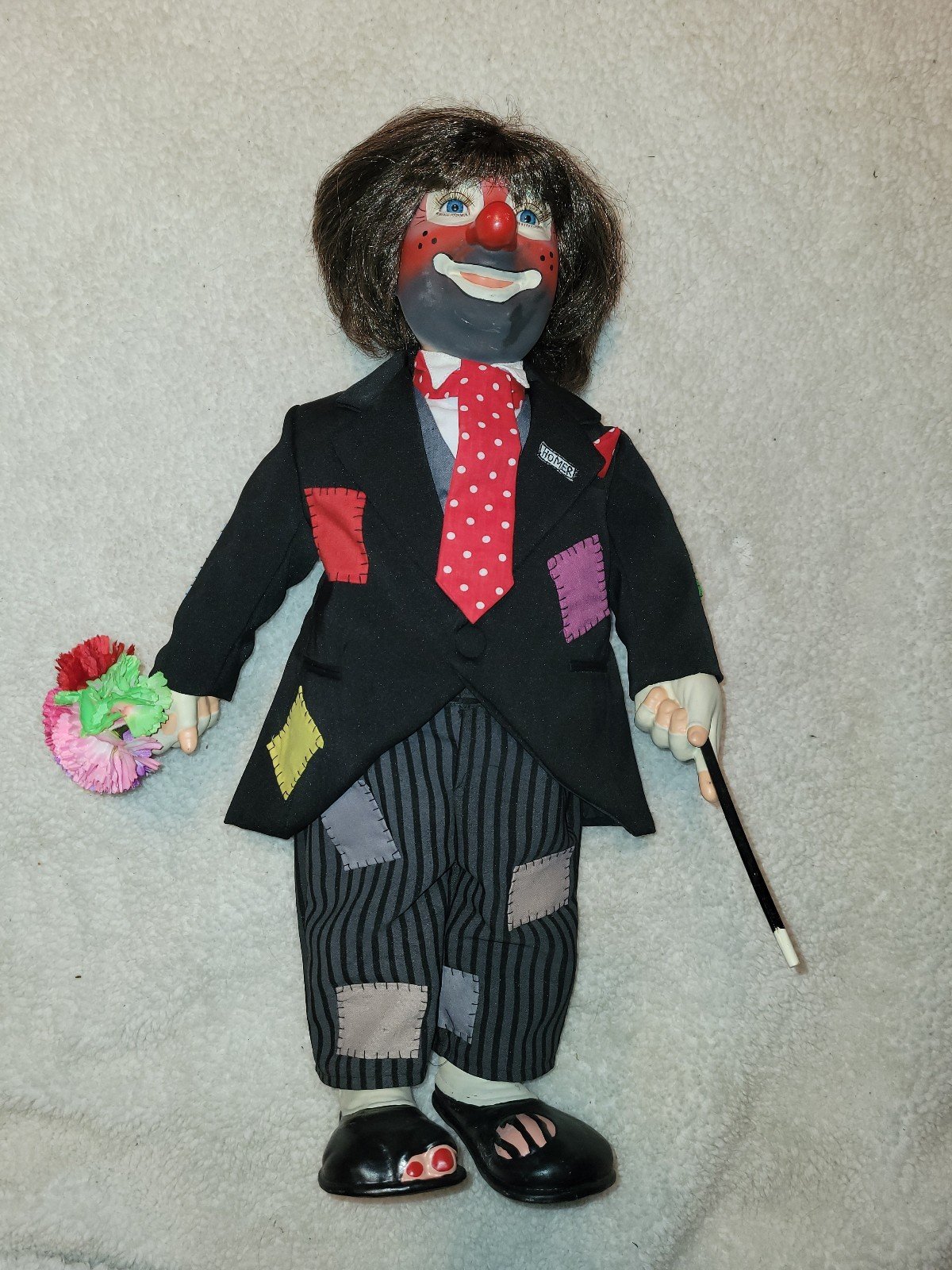 Vintage Don Homer the Clown Burda Doll 15 Tall 0353