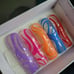 Clear Acrylic Rainbow Swirl Press on Set
