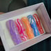 Clear Acrylic Rainbow Swirl Press on Set