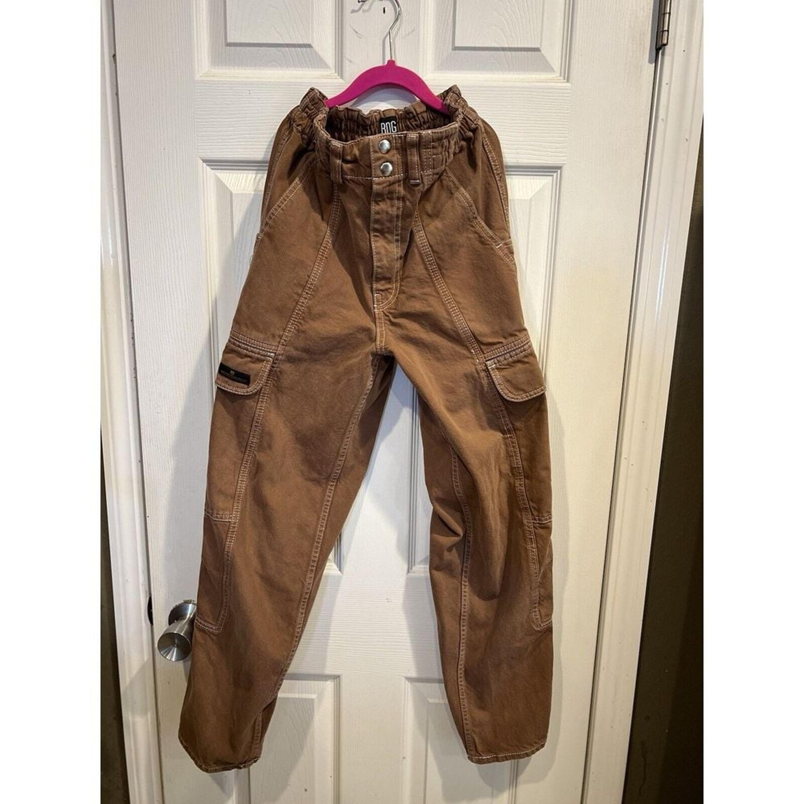 Relaxed Skater Jean Urban Outfitters BDG Brown Multiple Pockets size 24in