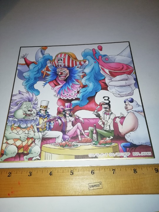 Buggy the Clown large shikishi sign board One Piece Bandai