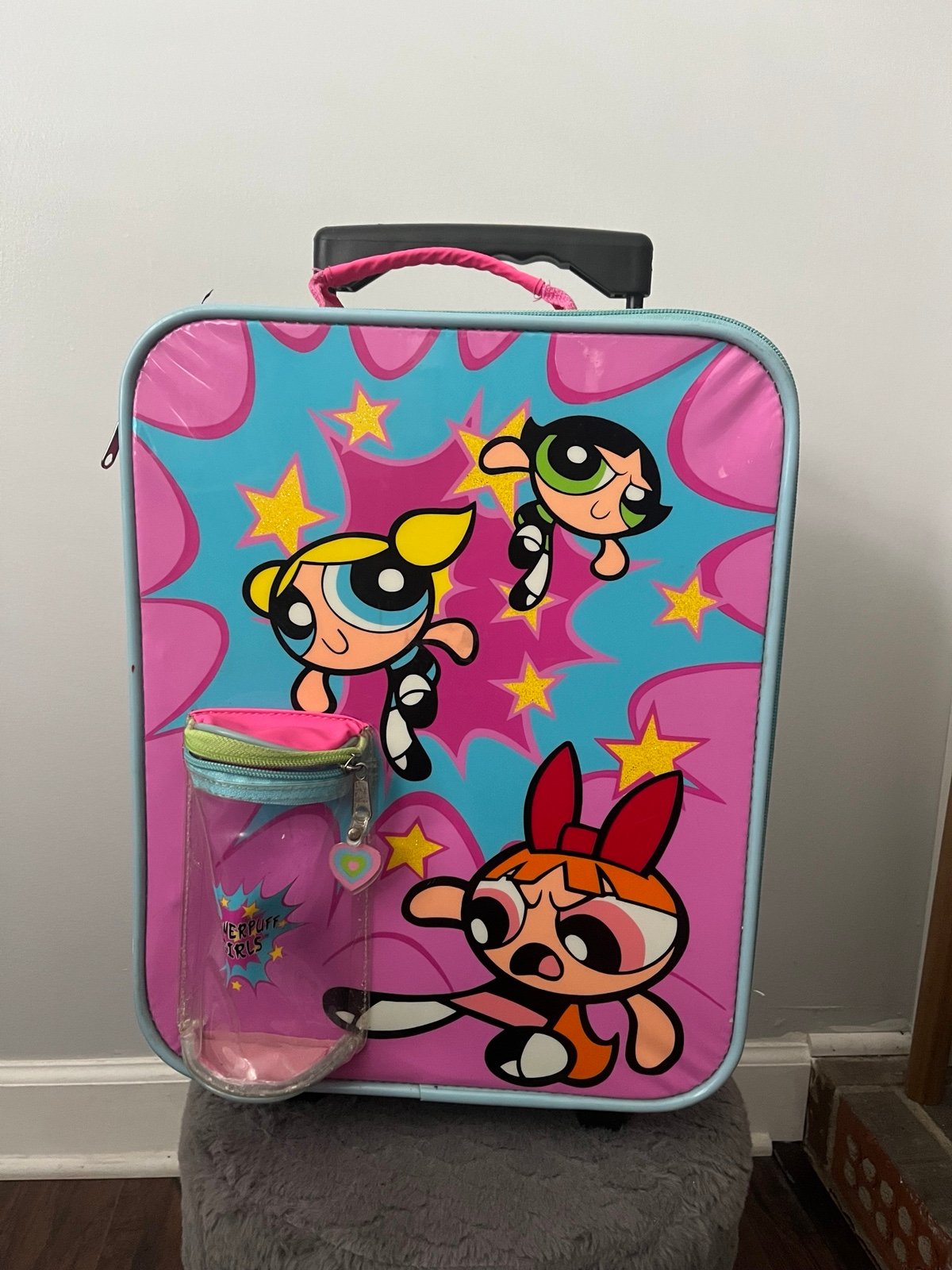 Vintage Y2K 2001 Cartoon Network Powerpuff Girls Kids Carryon Suitcase Luggage