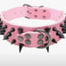 Pet Leather Studded Adjustable Collar, Ex-small