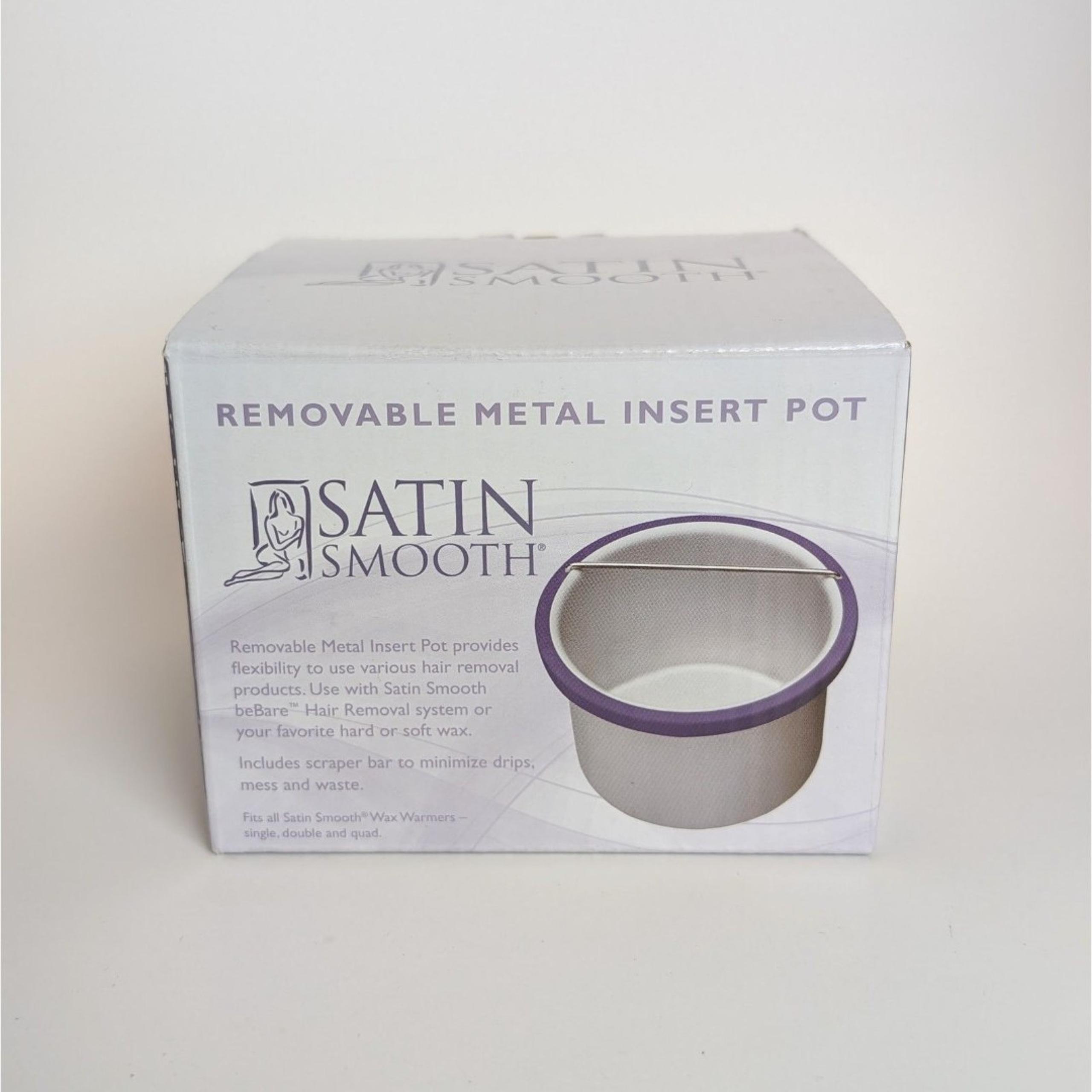 Satin Smooth - Durable Wax Empty Metal Pot Can - Removable Metal Pot Insert