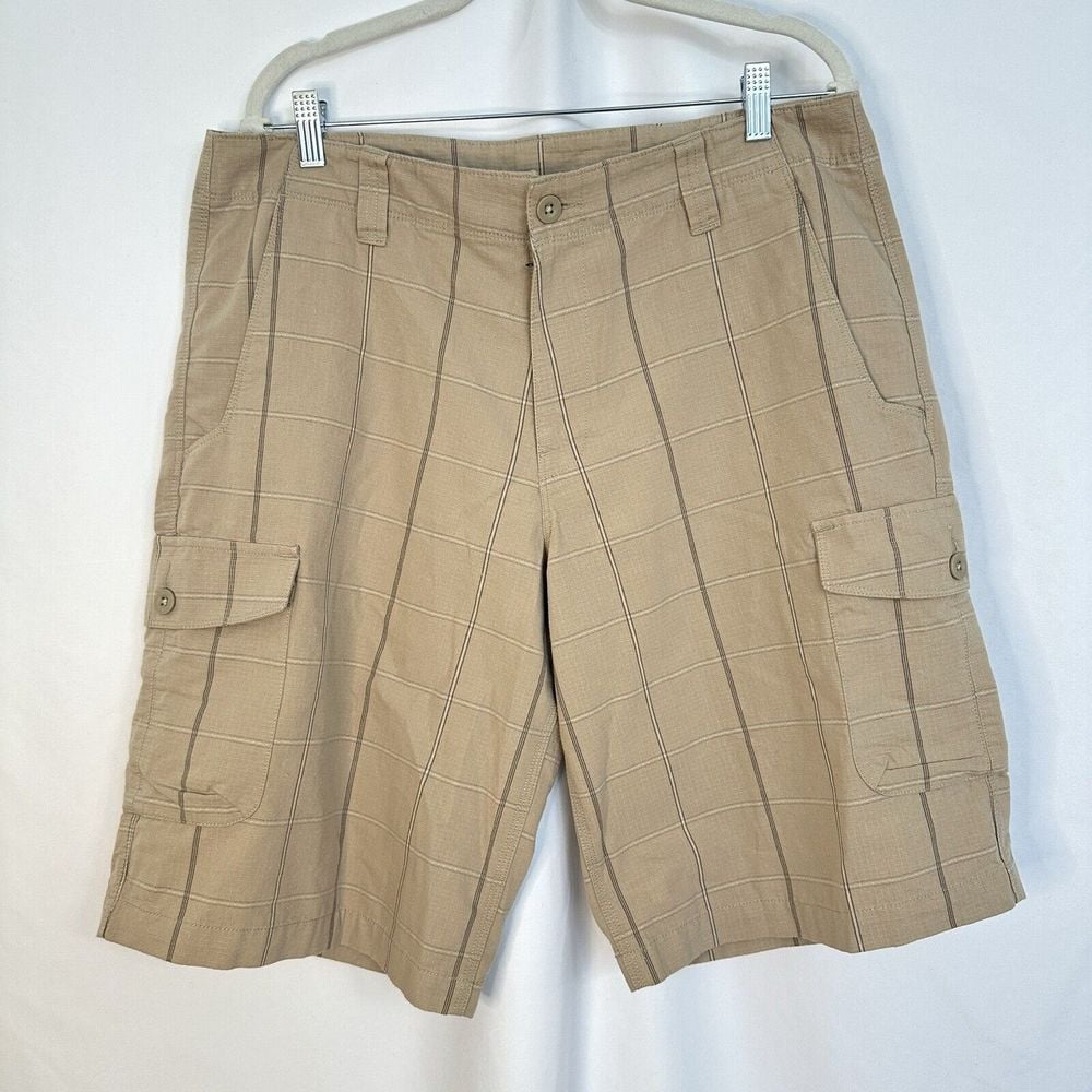 The North Face Rainier Surplus Cargo Shorts Mens Size 36 Beige Outdoor Camping