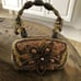 Leather Beaded Evening Bag NWT
