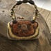 Leather Beaded Evening Bag NWT