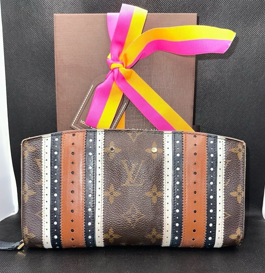 Louis Vuitton Monogram Brogue Steamer Zippy Wallet On Chain/Clutch