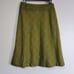 L.A.M.B. Olive Green Wool Assymetrical Skirt Lined Belts Zipper Stitched Logo 2