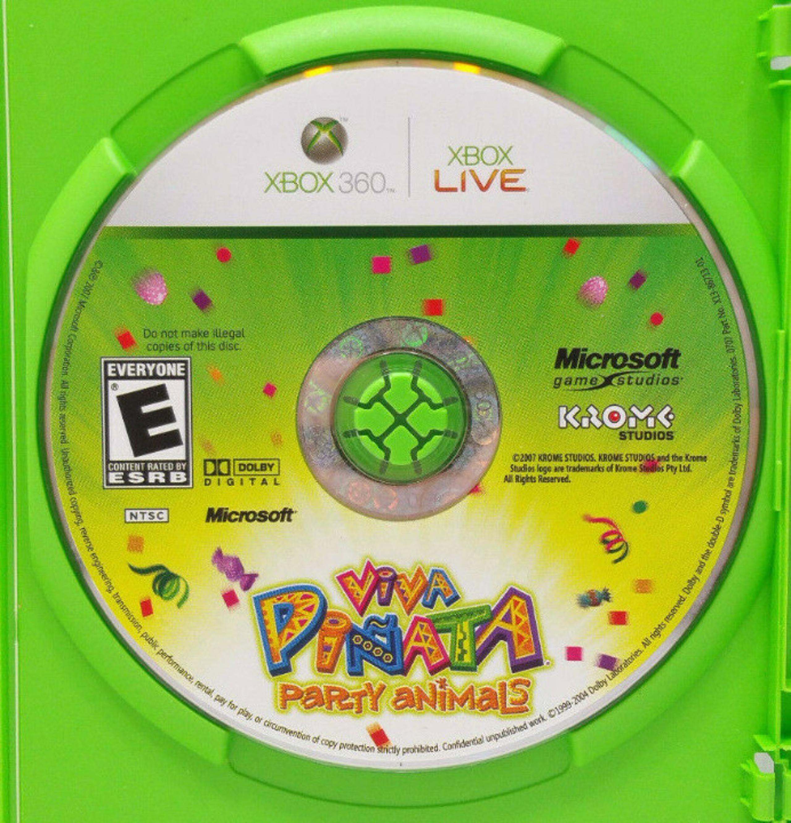 Viva Pinata: Party Animals (Xbox 360, 2007) DISC ONLY Video Game 5045E1P