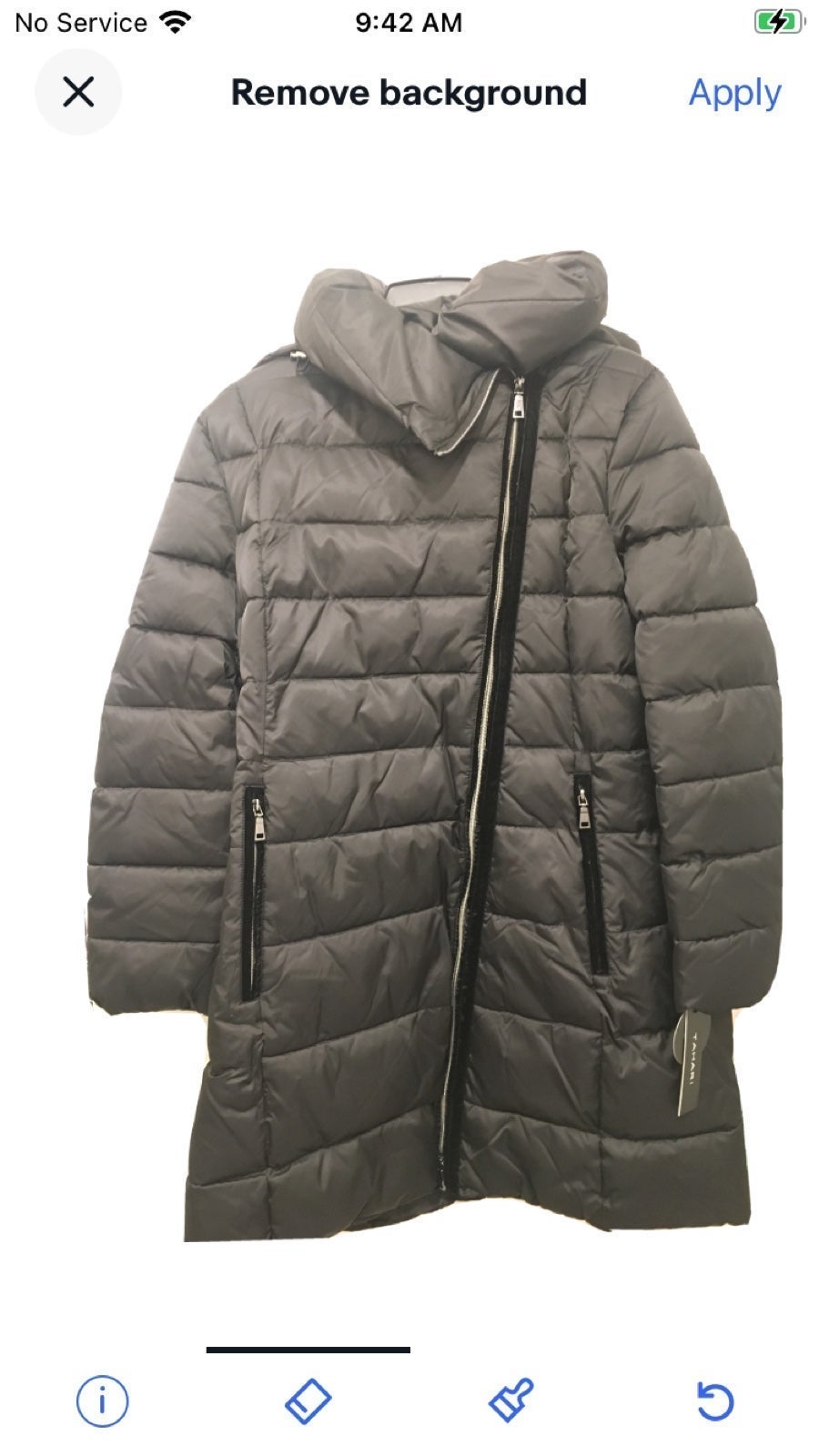 TAHARI BROOKLYN PUFFER COAT NWT XL black