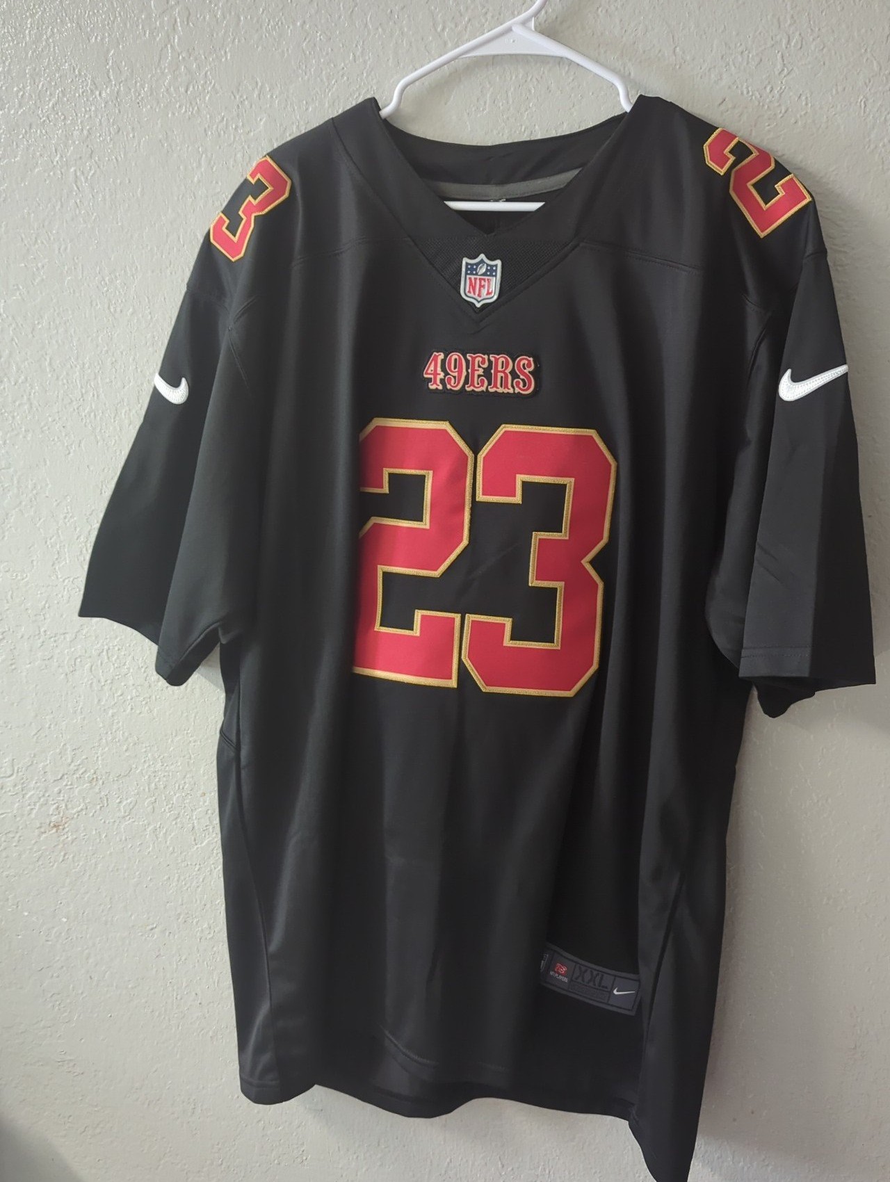 SF 49ers - Christian McCaffrey - Nike Carbon Black Fashion Jersey - Size XXL