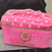 Juicy Couture Scottie Signature Logo Zip-Around Velour Cosmetic Bag