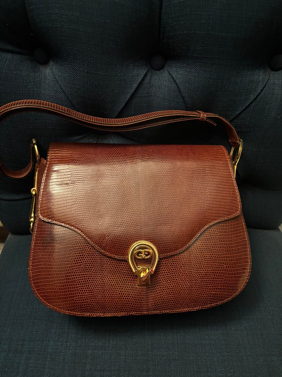 Beautiful Vintage Gucci lizard leather