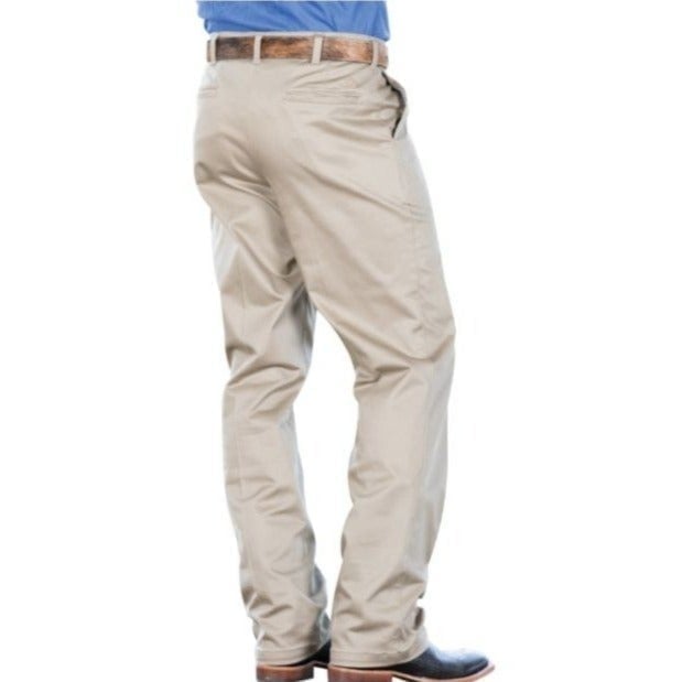 Wrangler Mens Khaki Flat Front Relaxed Fit Wrinkle Resistant Casual Pant Size 40