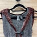 BKE Y2K indie sleaze fur trim hooded button festival wear vest