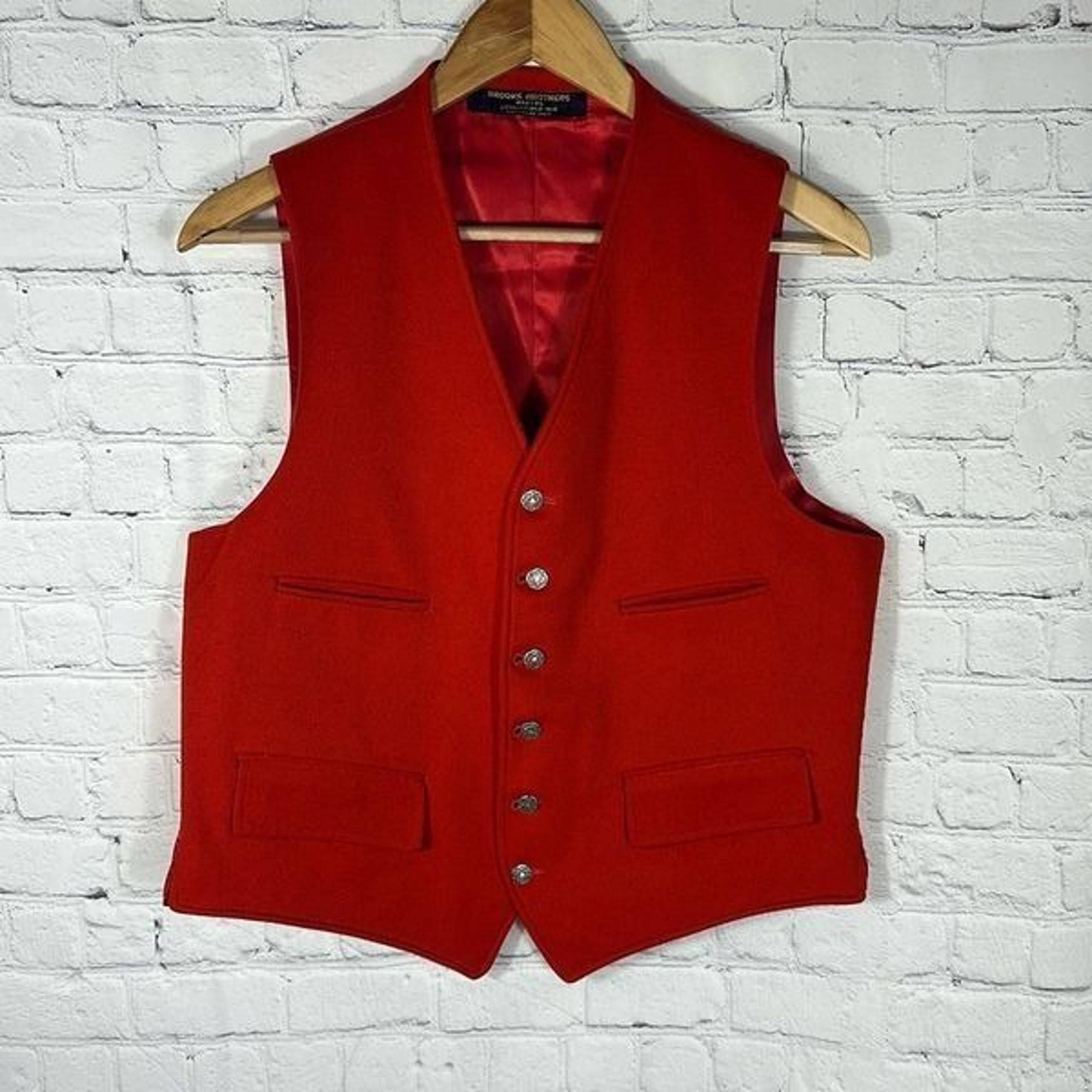 Brooks Brothers Makers Men’s Waistcoat Red Vest Union Made 40s??
