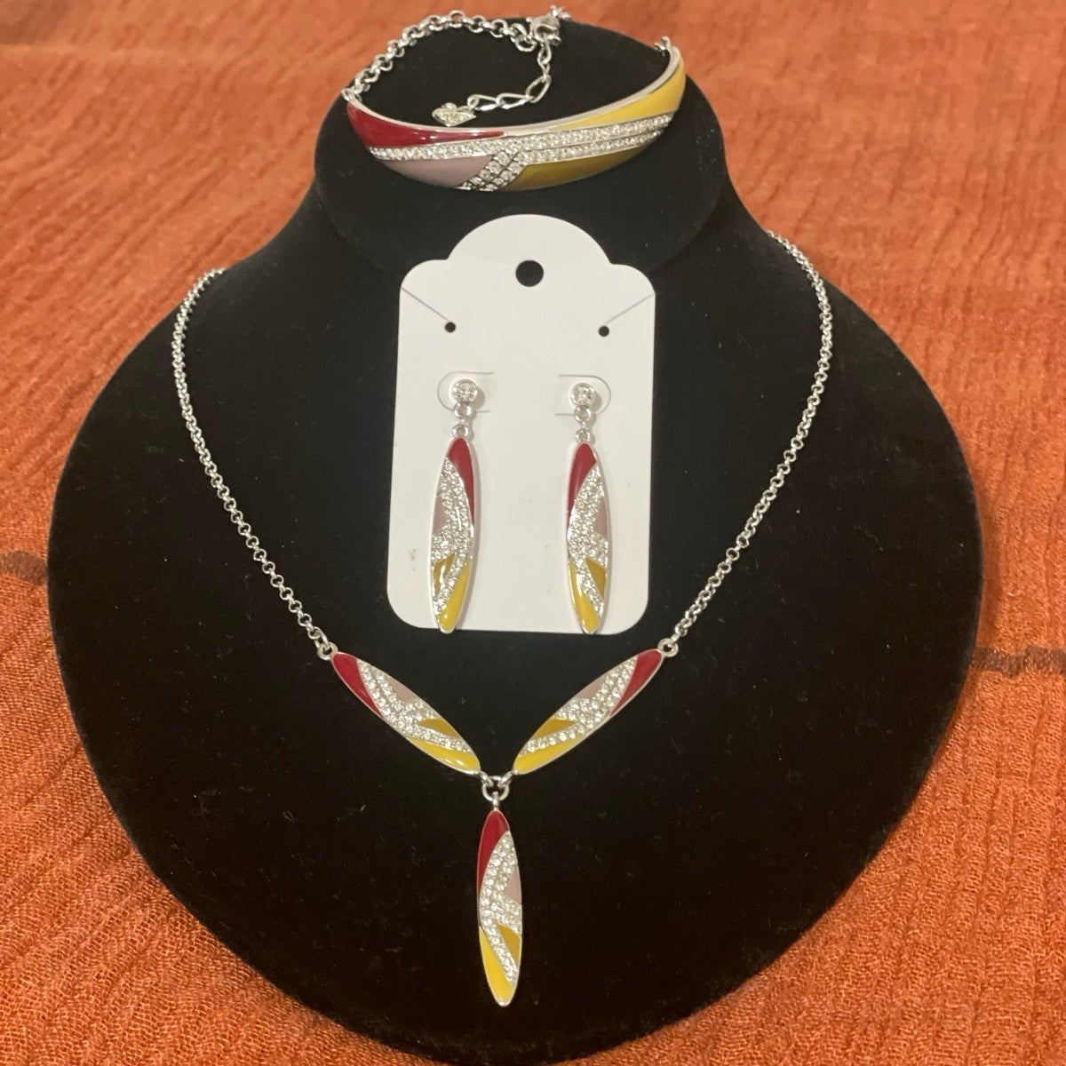 Collectors Alert! Rare Vintage Swarovski Enamel & Crystal Jewelry Set