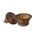 Vtg HEN Chinese SHANGHAI HANDICRAFTS Chicken on Nest Basket Wicker Woven Lidded