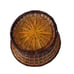 Vtg HEN Chinese SHANGHAI HANDICRAFTS Chicken on Nest Basket Wicker Woven Lidded