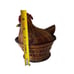 Vtg HEN Chinese SHANGHAI HANDICRAFTS Chicken on Nest Basket Wicker Woven Lidded