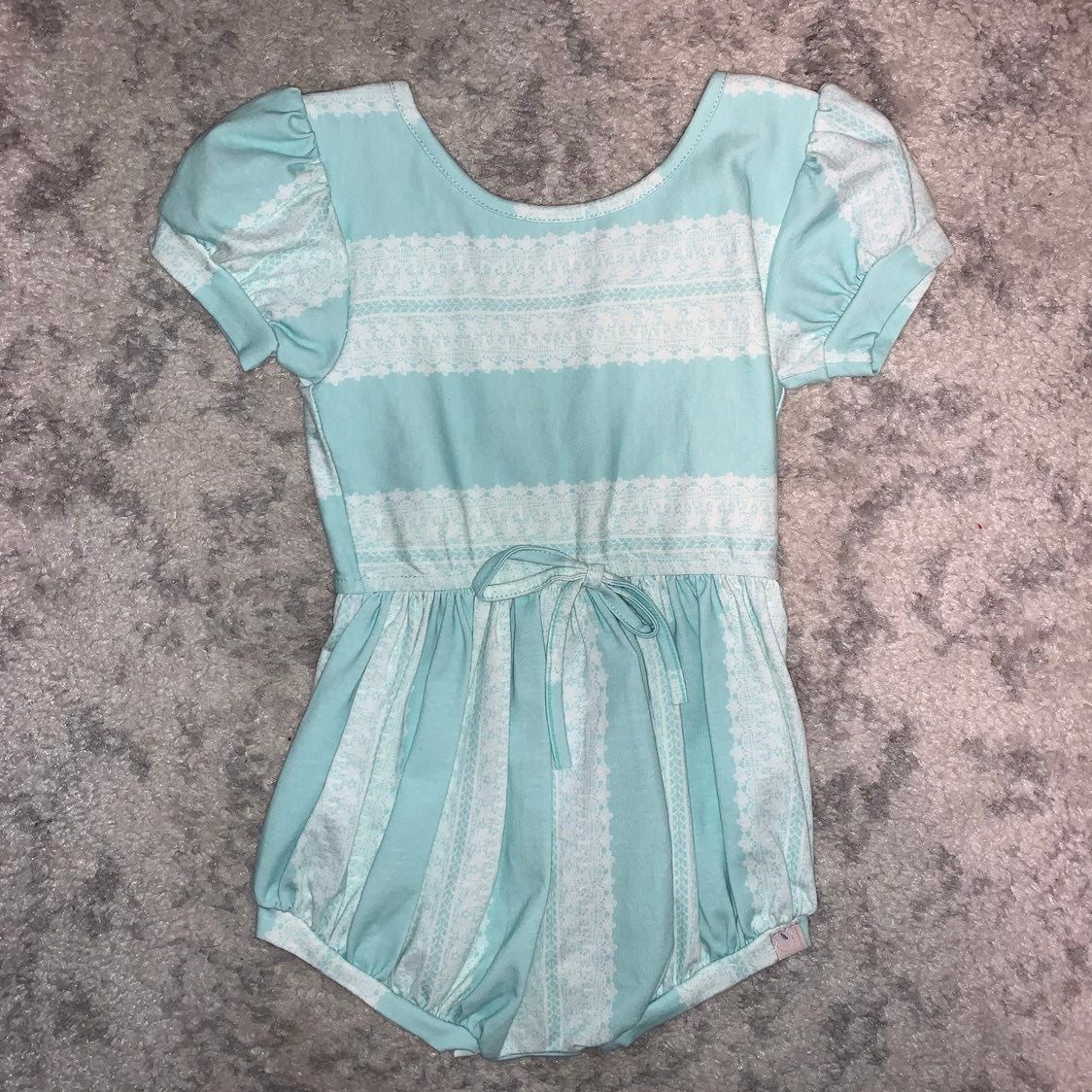 Omi Jo Mint Lace Romper