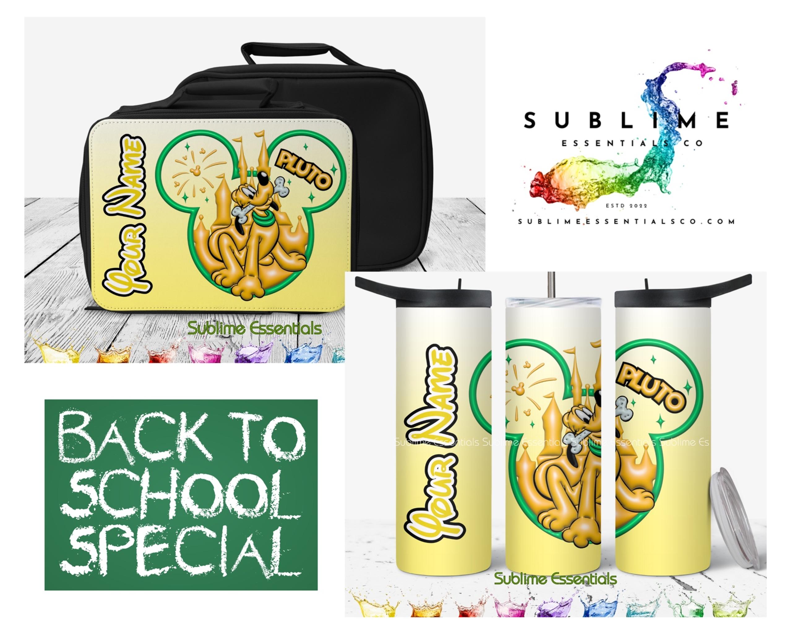Lunchbag & Tumbler Set- Pluto Inspired "Inflated Dog" Back to School SALE