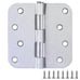 Door Hinges 9-Pack 4 x4 5/8 Radius Steel Brushed Chrome – Design House 18449