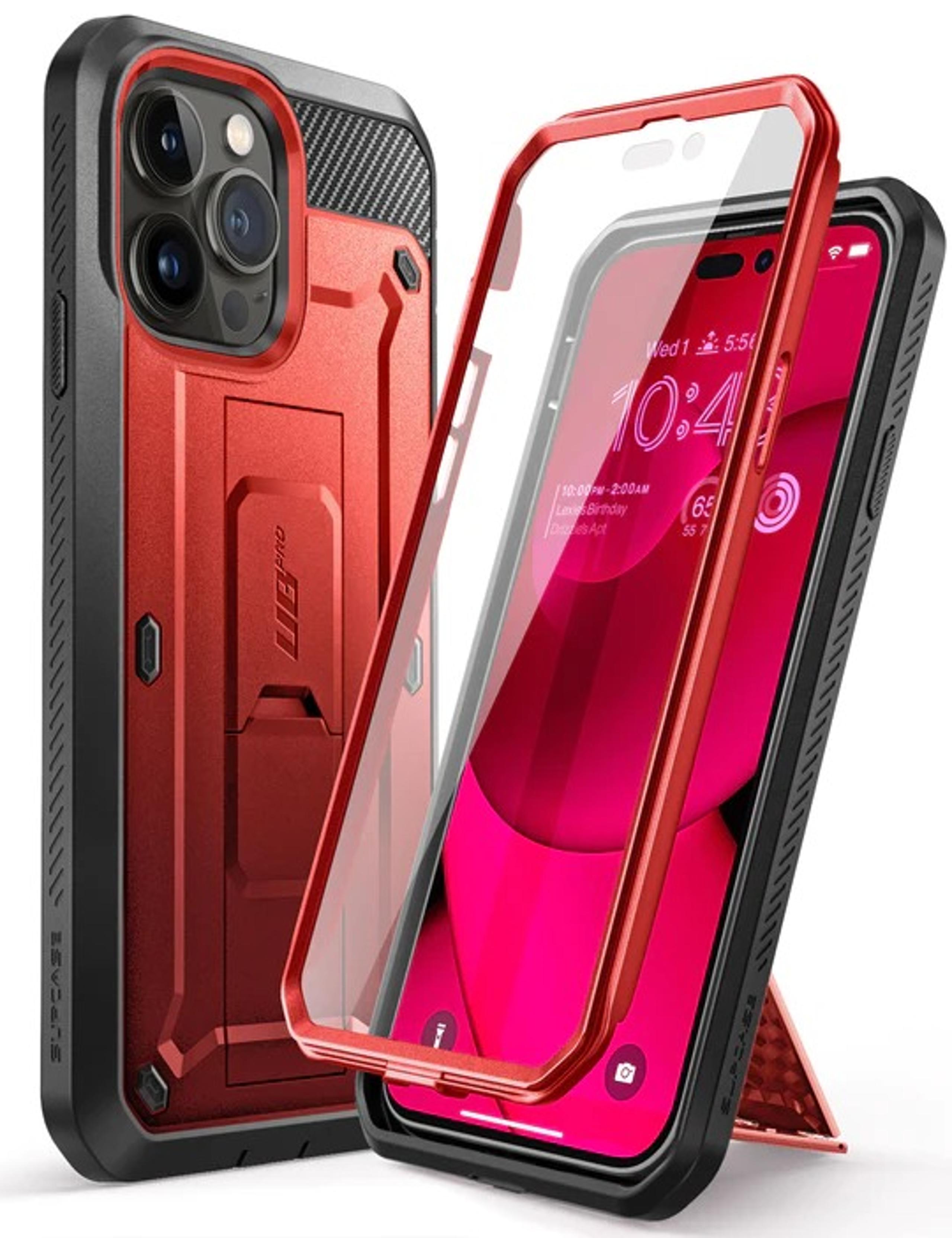 iPhone 14 Pro Max 6.7 inch Unicorn Beetle PRO Rugged Case-Metallic Red
