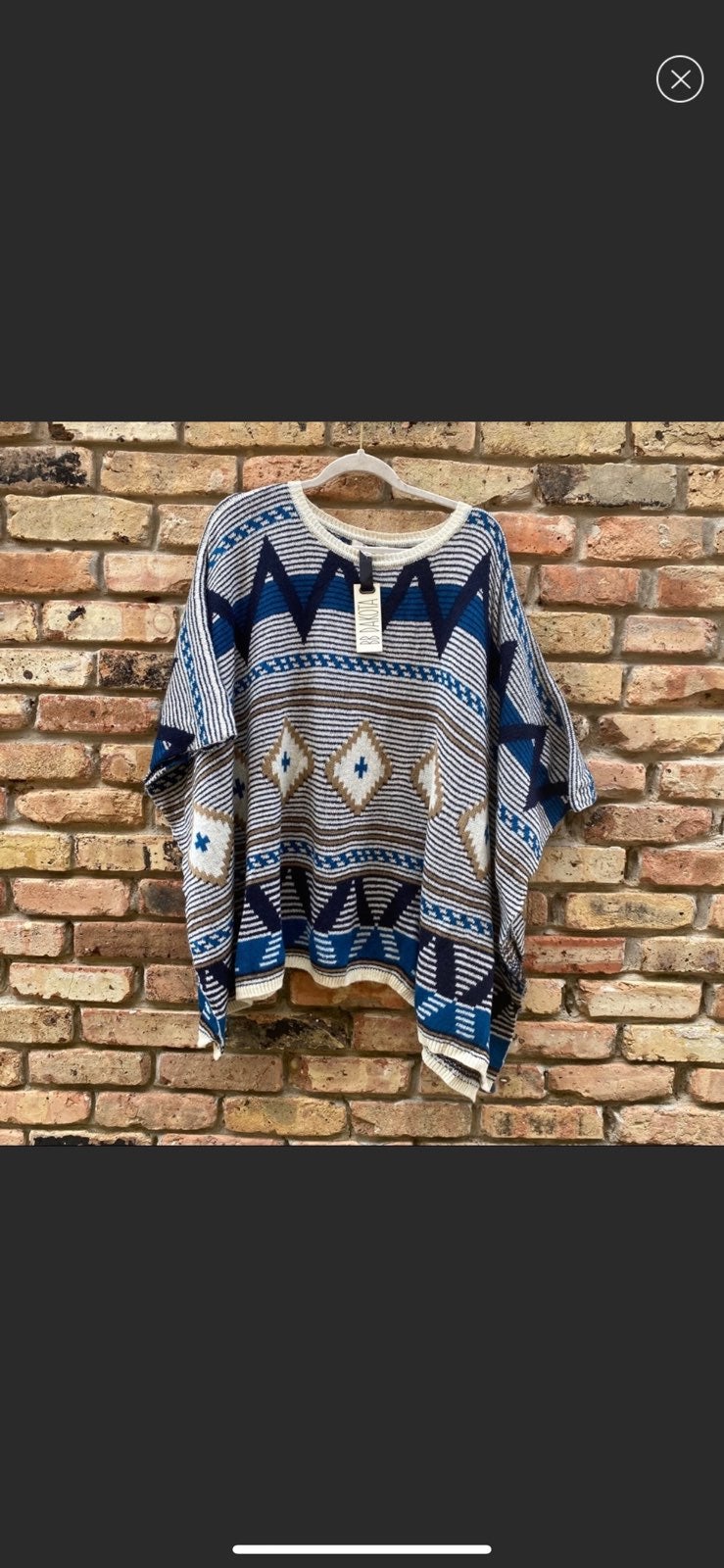 BB Dakota Dupree Phoenix Pattern Poncho