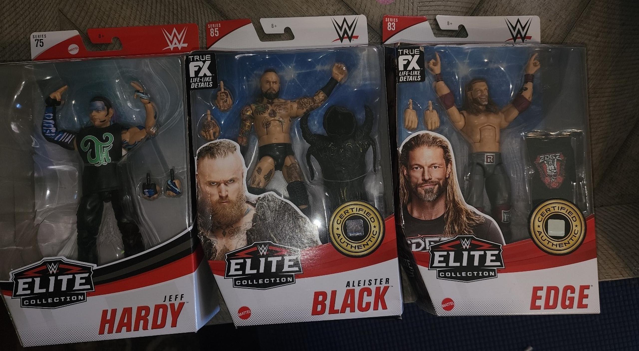WWE Elite Lot of 3 Aleister Black, Edge, Jeff Hardy