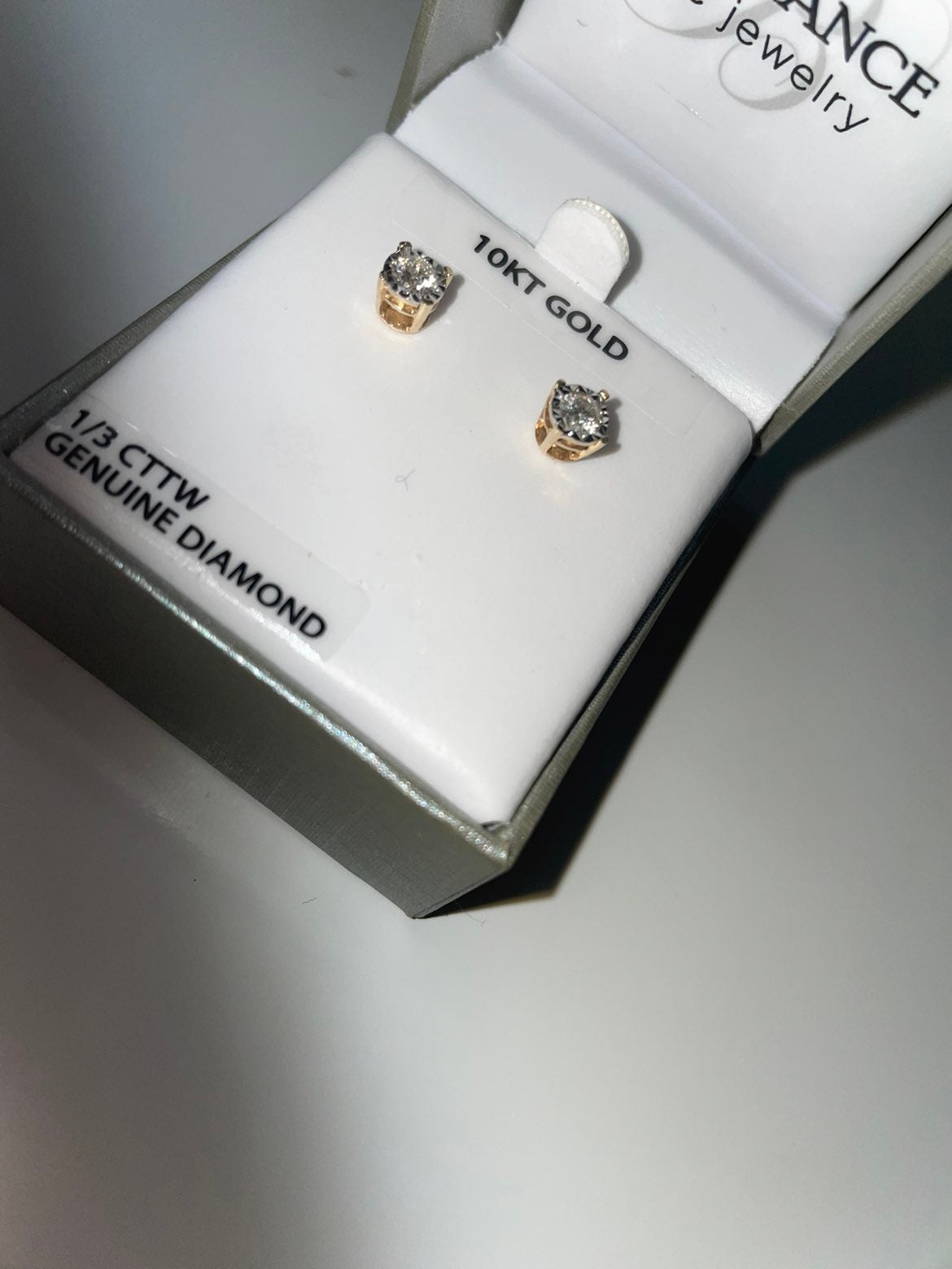 10k 1/3 cttw diamond studs