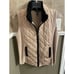 Jones New York Fashionable Tan Best With Faux Fur Collar Size XL