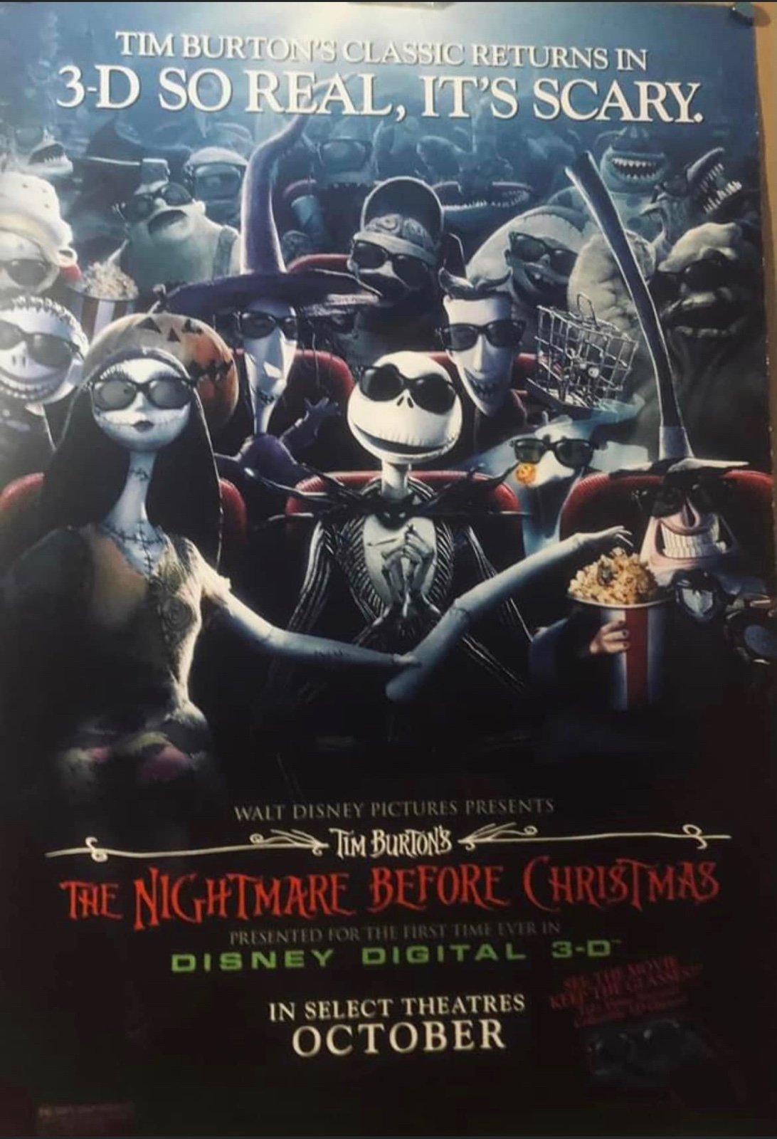 Nightmare Before Christmas D/S One Sheet Movie Poster 27x40 Tim Burton | Disney Nightmare Before Christmas D/S One Sheet Movie Poster 27x40 Tim Burton | Disney