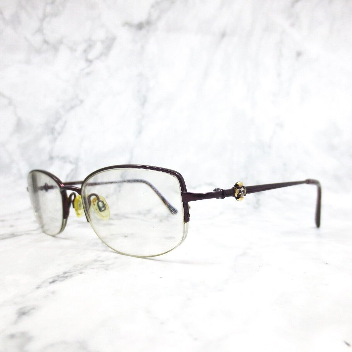 Tura Eyeglasses Frames R550 BUR burgundy Rectangular Half Rim 51-17-135