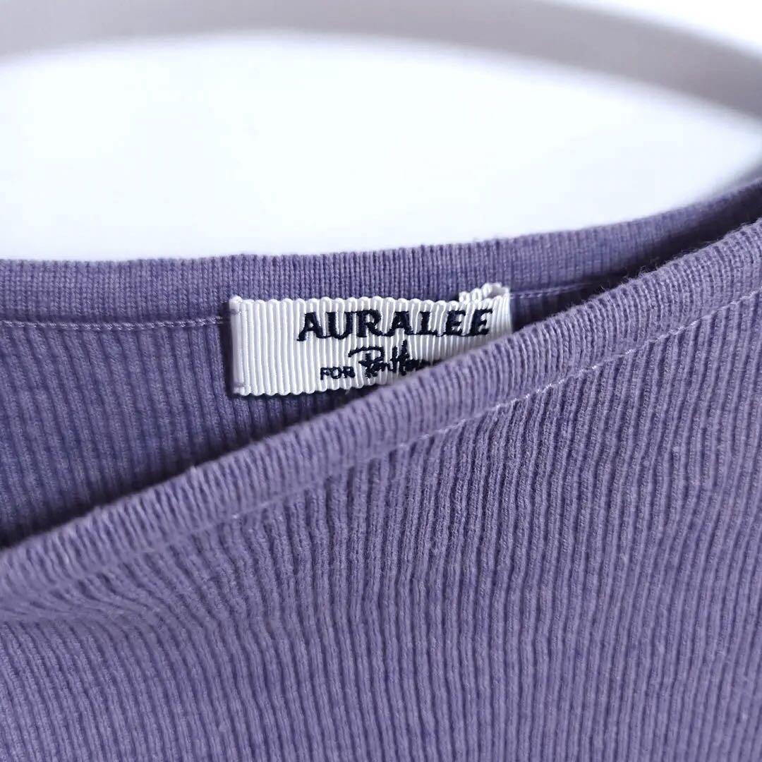 Auralee Ron Herman Giza Boatneck Sleeveless Purple