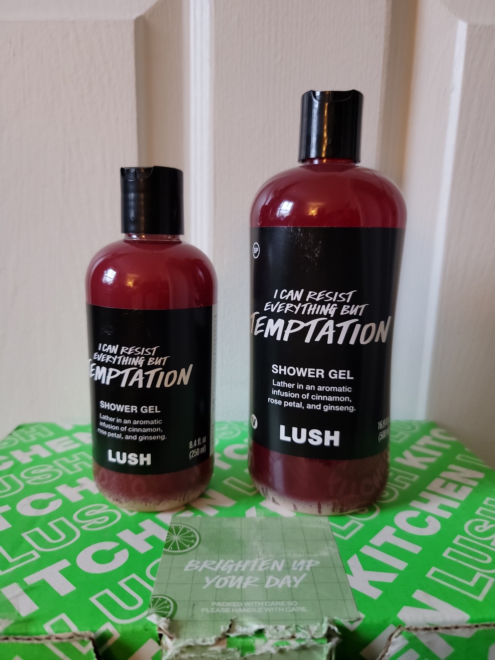 Lush I can Resist Anything but Temptation Shower Gel lot of 2 16.9 and 8.8 fl oz