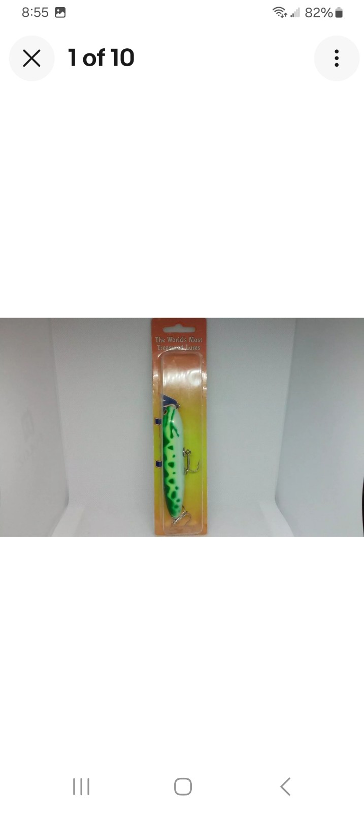 Bagley Tall Walker #4 Green and White Japanese Baitfish Raigo Topwater Lure NOS