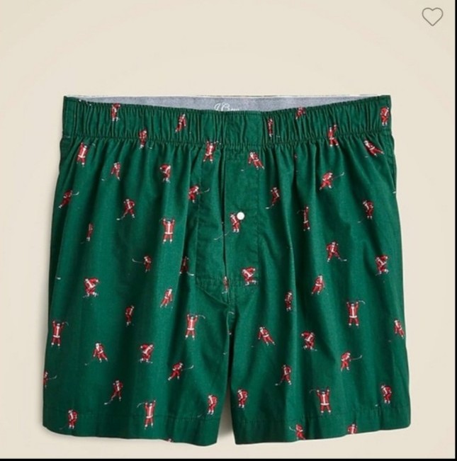 J.Crew Hockey Santa Boxer Shorts SM - BNWT Ltd. Edition SO 1 Left