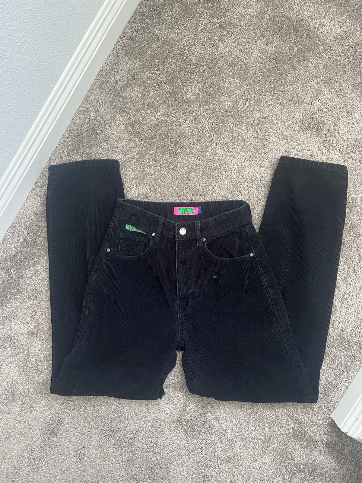 Empyre Pants Womens Size 2 Baggy Retro Y2K Hip Hop Skater Corduroy High Waisted