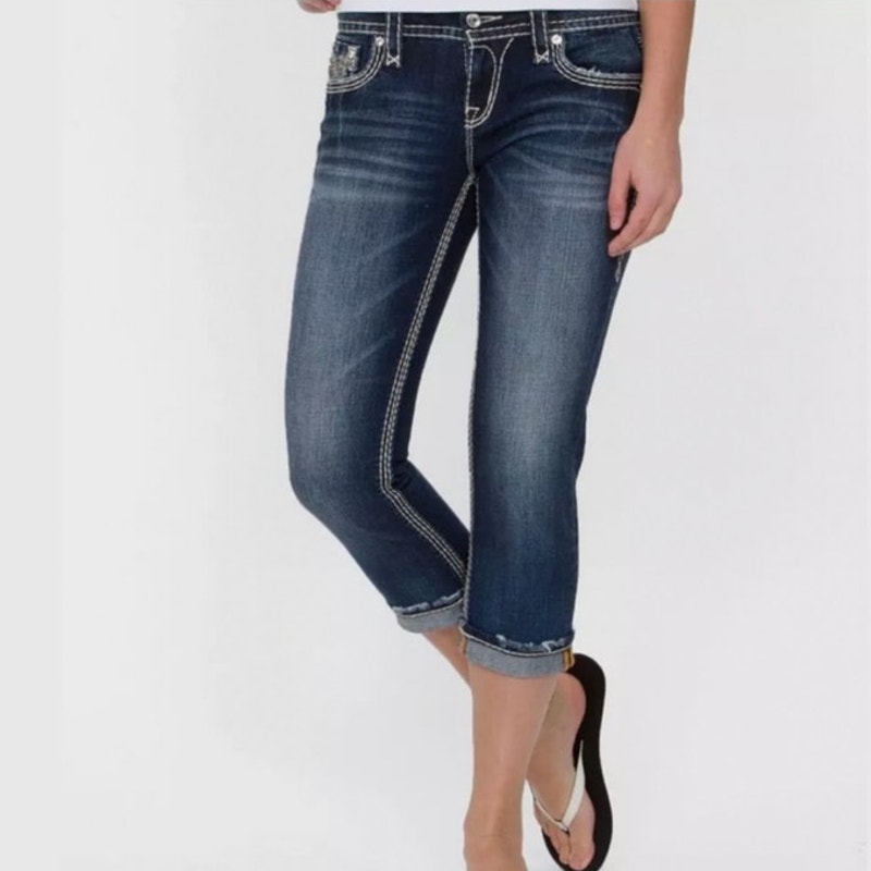 Rock Revival Junia Easy Capri Jeans Sz 30