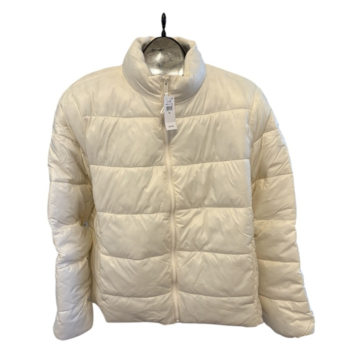GAP Cold Control Puffer Jacket Women's XL Ivory Cream Frost Water Resistant NWT