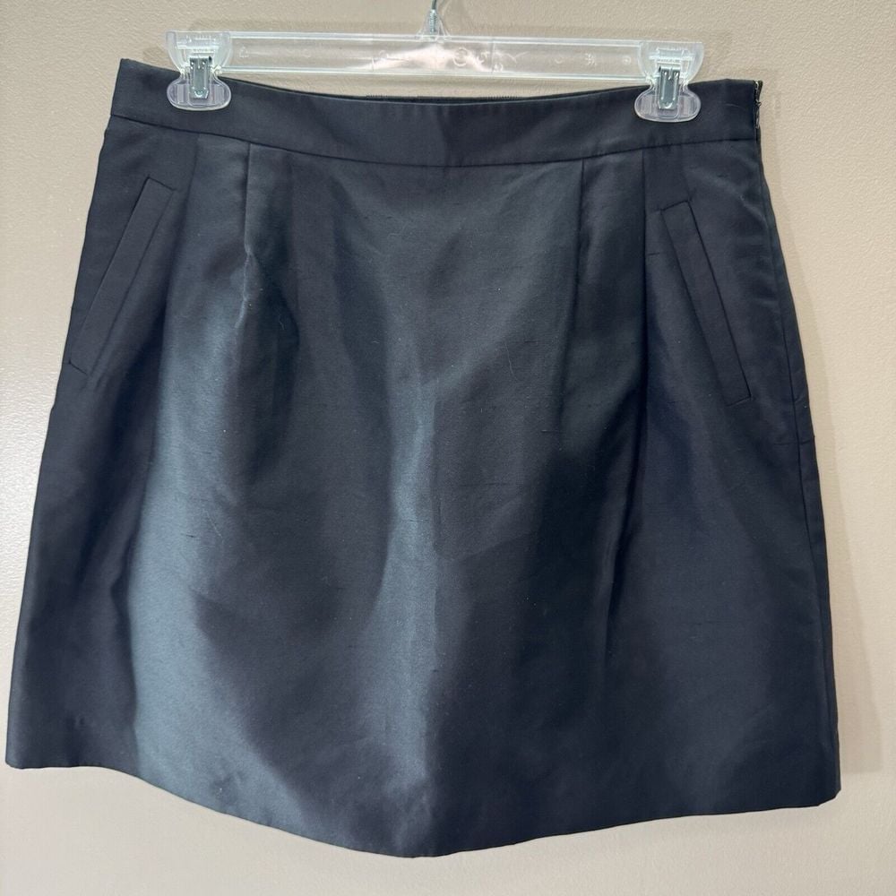 Kate Spade NY Dominick Skirt Bow Silk A-Line Bright This Way Black Office Sz 12