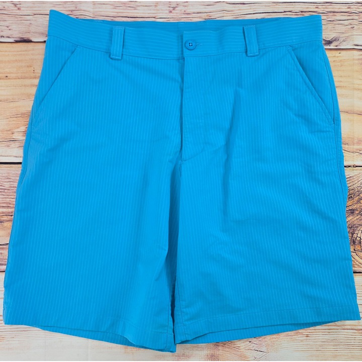 Under Armour Mens Blue Striped Shorts Size 38 Nylon/Polyester Blend