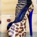 NIB London Trash Crush Leopard Print Ponyhair Leather Platform Heels
